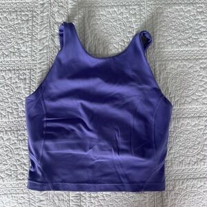 Lululemon Athletica Blue Fitted Crop Tank Top